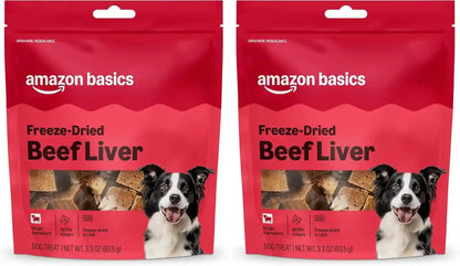 Amazon Basics Freeze-Dried Raw Single Ingredient Dog Treats (Previously Wag), Beef Liver, High Protein, Grain-Free, 3.3 Ounce (Pack of 1), Packaging May Vary13