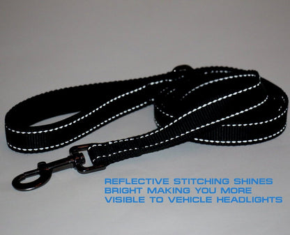 Max and Neo Double Handle Traffic Dog Leash - Reflective, Donates to Dog Rescue (Black, 6 FT)7