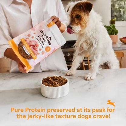 Full Moon® Pure Protein Air Dried Dog Food Free Range Chicken Recipe 1Lb | Human Grade, Protein-Rich, Jerky-Like Texture, Shelf-Stable, 90% Meat4