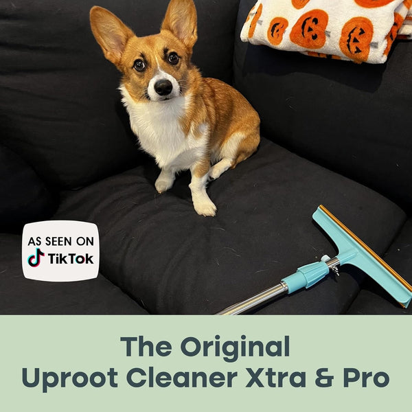 Uproot Clean Pro Bundle: Pet Hair Removal Tool & Carpet Rake W/T 60" Handle | Reusable Pet Hair Removal Set: Scrape Easy the Cat & Dog Fur from Carpets, Rugs, Cat Bed, Car Trunk & More. Patented Design7
