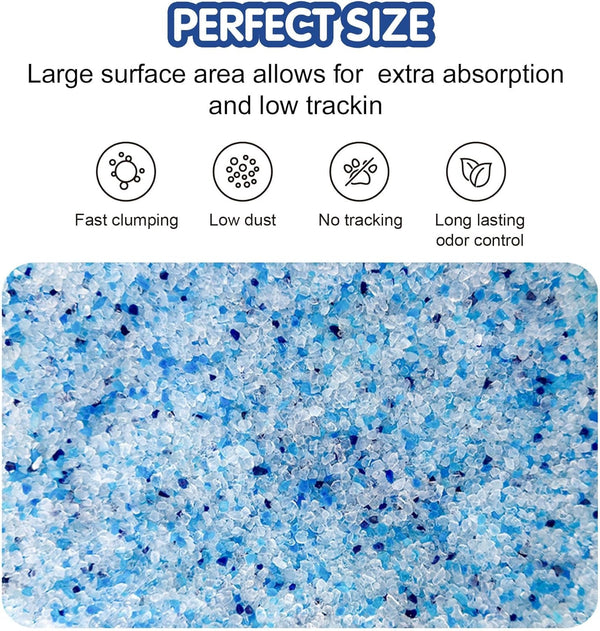 COCOYO Crystal Cat Litter I Silica Gel Cat Litter,17.2 Lbs Value Pack (4.3 Lbs X 4)3