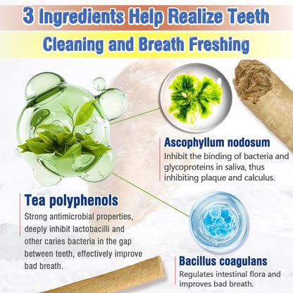 30G Freezed Dried Cat Chew Stick Chicken Flavor, Cat Dental Treats for Freshens Breath and Reduce Tartar, Feline Teething Sticks Cats Treats Snack3