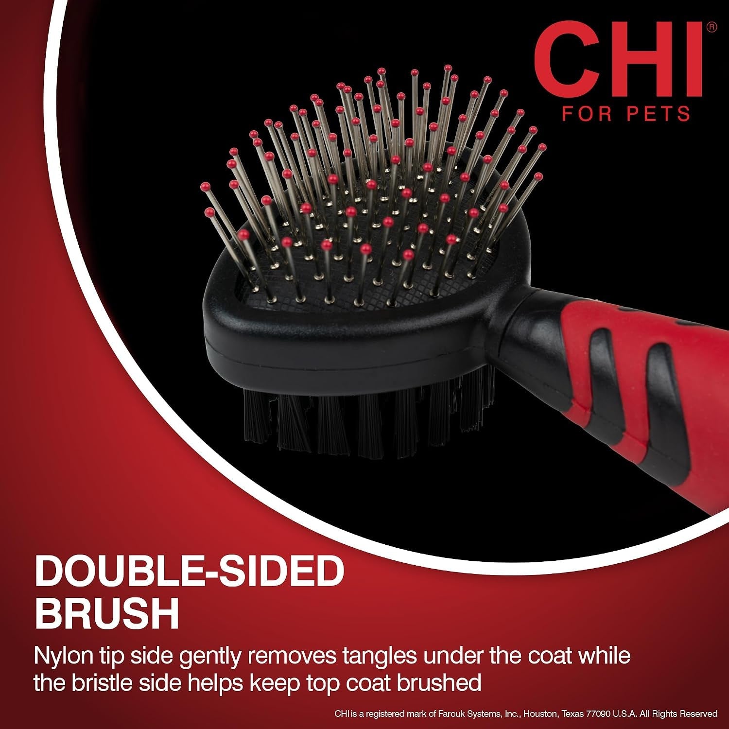 chi-for-dogs-small-dog-detangling-kit-3-piece-grooming-set-with-detangling-spray-slicker-brush-and-double-sided-pin-and-bristle-brush-for-small-breeds-with-tangles-and-mats-includes-zipper-pouch