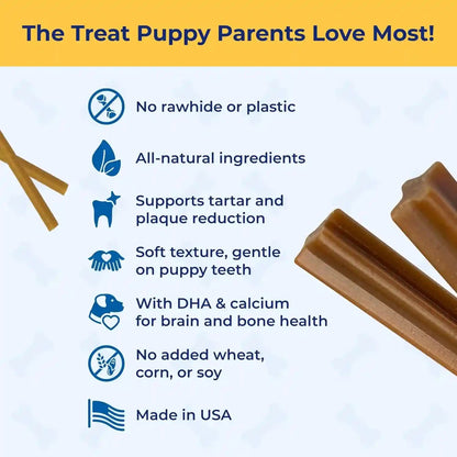 N-Bone Puppy Teething Sticks, Chicken Flavor, Natural Puppy Chew Sticks & Teething Treats, SQF Certified, Made with Rice Flour for Easy Digestion, Calcium Enriched (3.7Oz)5