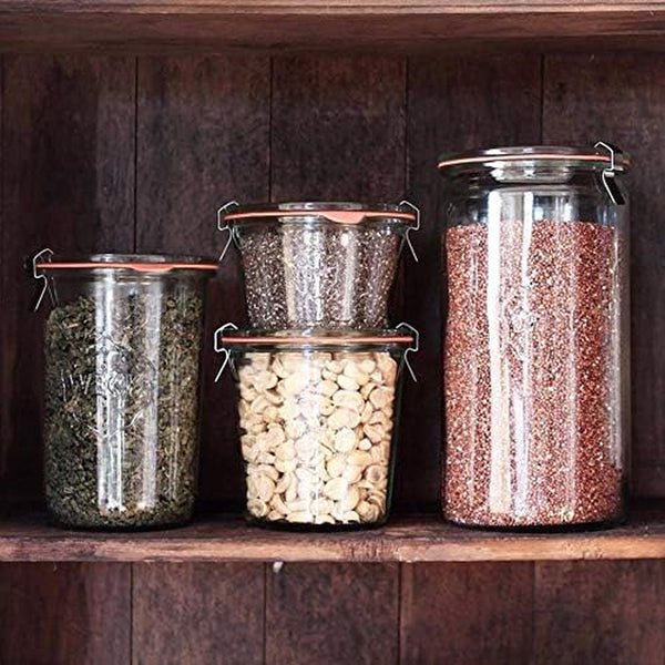 Jar 974 - 1.5L Glass Jars with Large Storage Capacity - Preserving Jars with Airtight Lids Suitable for Pickling - Heat Resistant Canning Jars - Microwave Safe - (1 Jar with Glass Lid) 54 Fl. Oz9