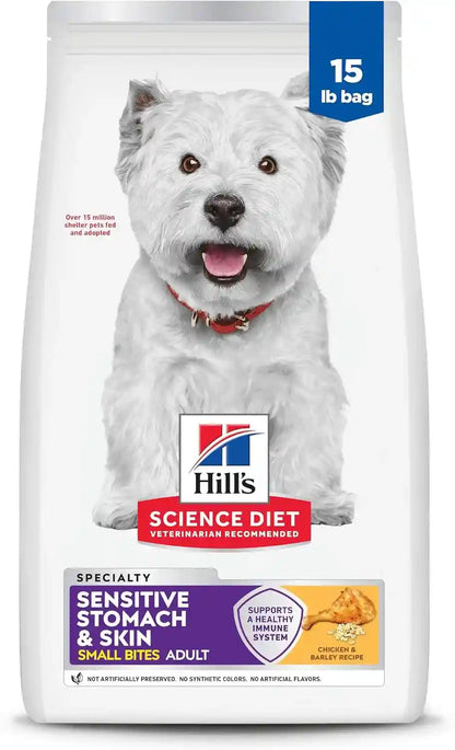 Hill'S Science Diet Sensitive Stomach & Skin Small Bites Dry Dog Food | #1 Veterinarian Recommended, Adult Formula, Chicken Recipe, 15 Lb. Bag1