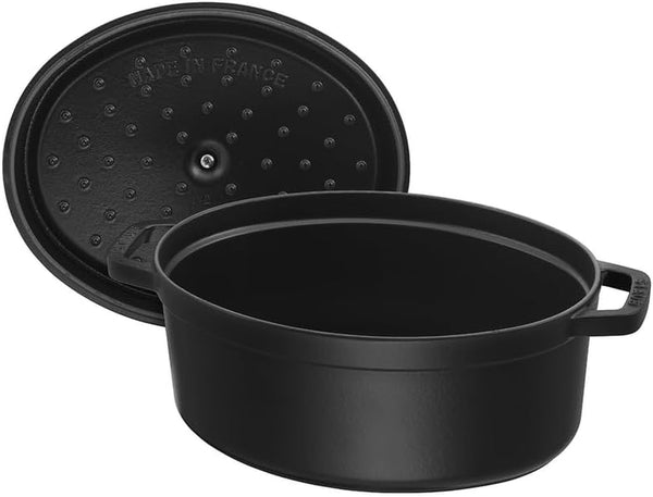 Staub Cast Iron 1-Qt Oval Cocotte - Matte Black, Made in France5