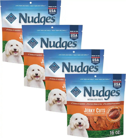 Blue Buffalo Nudges Chicken Jerky Bites Natural Dog Treats, Tender & Meaty Dog Snacks, Healthy Reward or Training Treat, Made in the USA with Real Chicken, No Artificial Preservatives, 16 Oz.15