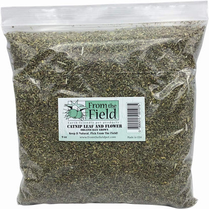 From the Field | 9 Oz Catnip Leaf and Flower Bulk Bag | Organic, Usa-Grown, High Potency Catnip for Cats & Kittens | Resealable, Long-Lasting, Natural Cat Treat for Play & Exercise1