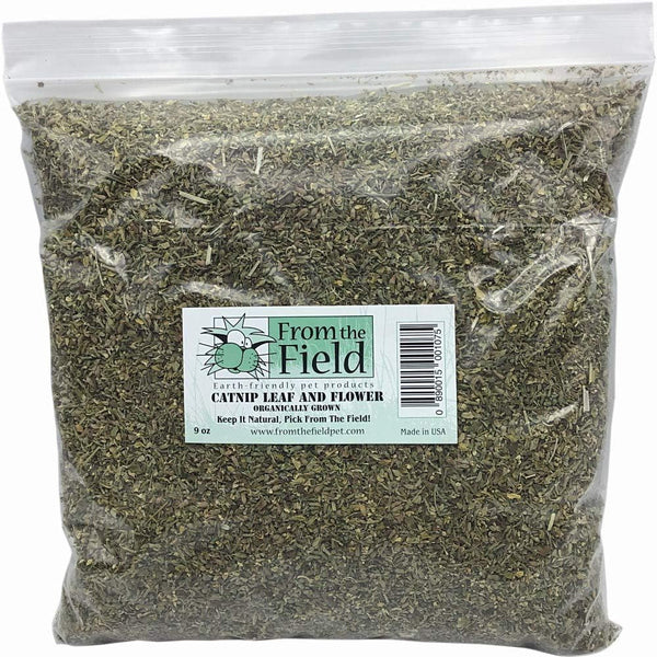 From the Field | 9 Oz Catnip Leaf and Flower Bulk Bag | Organic, Usa-Grown, High Potency Catnip for Cats & Kittens | Resealable, Long-Lasting, Natural Cat Treat for Play & Exercise1