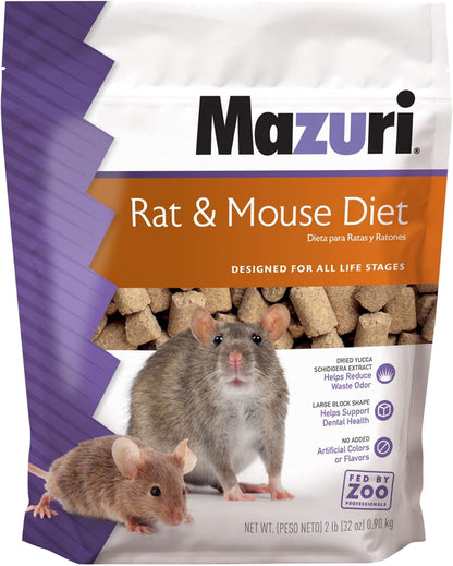 Mazuri | Pet Rat & Mouse Food | Rodent Pellet Blocks| 2 Pound (2 Lb.) Bag1