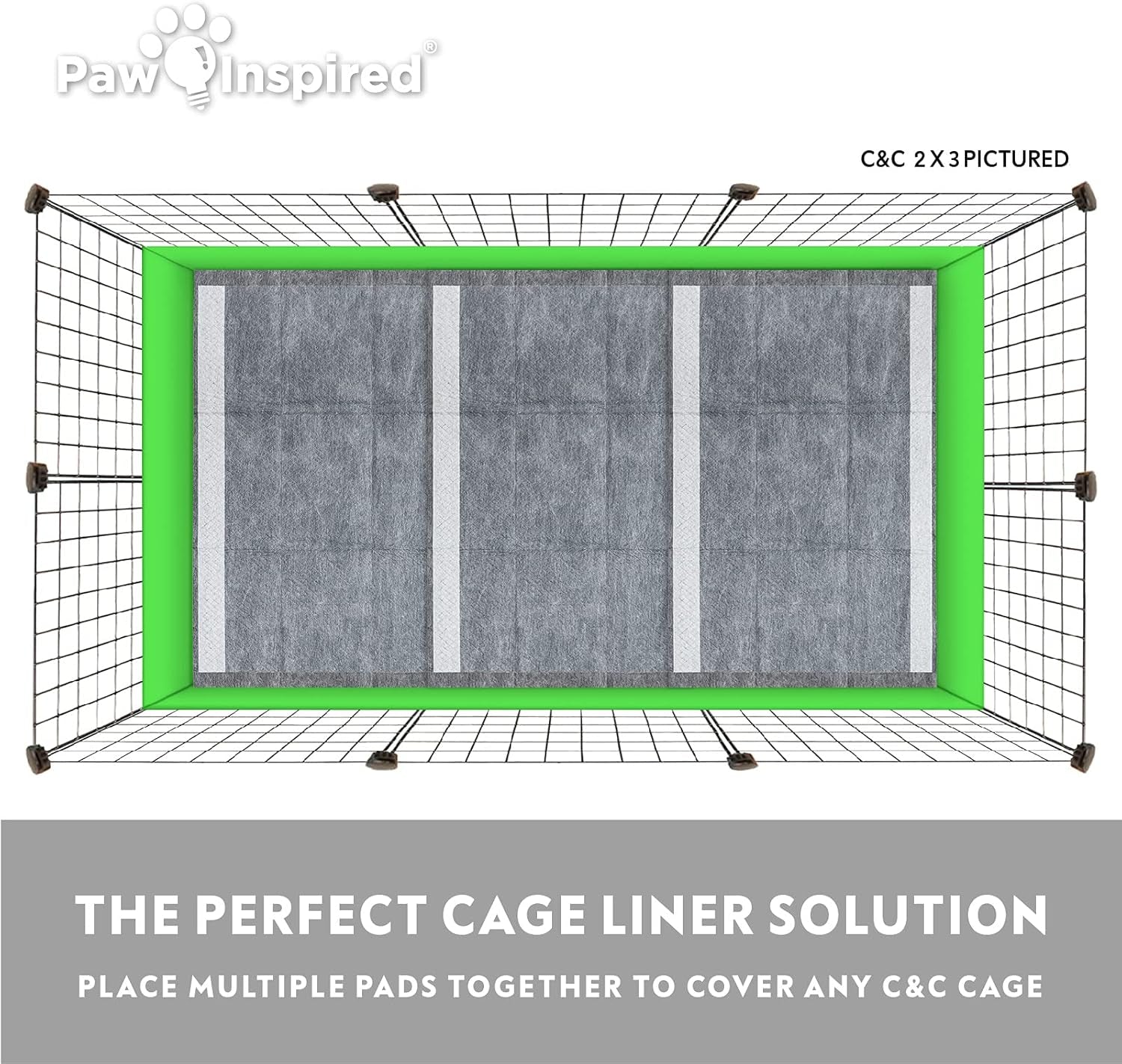 paw-inspired-disposable-cage-liners-28x17-inch-c-c-2x1-24-count-bamboo-charcoal-odor-controlling-super-absorbent-pads-for-guinea-pigs-ferrets-rabbits-hamsters-small-animals