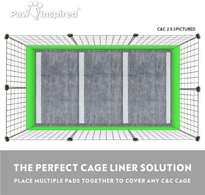 Paw Inspired Disposable Cage Liners, 28X17 Inch (C&C 2X1), 24 Count | Bamboo Charcoal Odor Controlling, Super Absorbent Pads for Guinea Pigs, Ferrets, Rabbits, Hamsters, Small Animals4