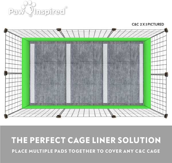 Paw Inspired Disposable Cage Liners, 28X17 Inch (C&C 2X1), 24 Count | Bamboo Charcoal Odor Controlling, Super Absorbent Pads for Guinea Pigs, Ferrets, Rabbits, Hamsters, Small Animals4
