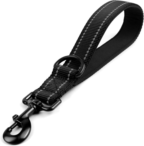 Joytale Short Dog Leash for Close Control & Training, 18", Black | Padded Comfort Handle, Reinforced Nylon Webbing, Secure Metal Clip, for Busy Streets & Heel Training22