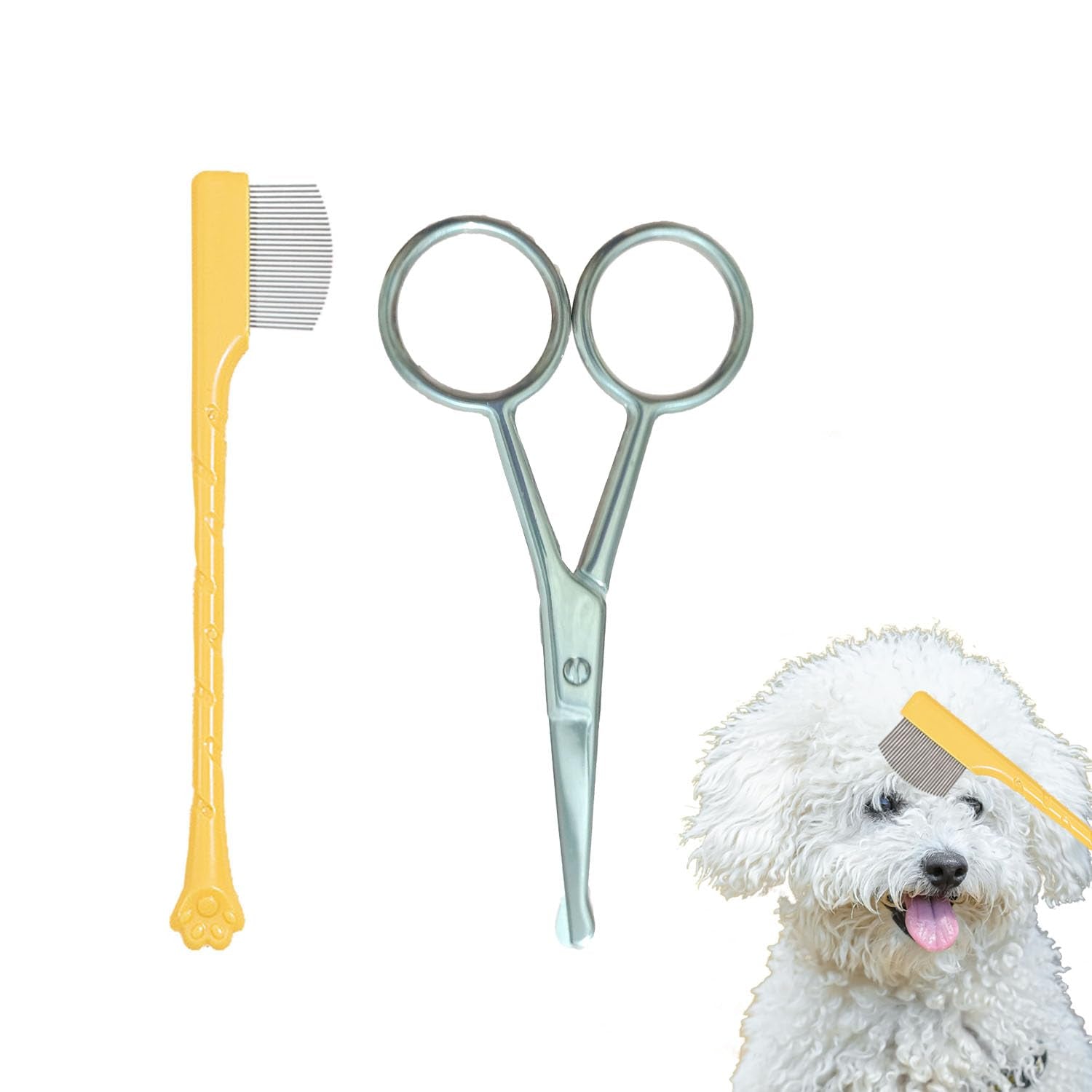 jgocot-dog-tear-stain-remover-comb-for-small-doggy-and-cats-pet-grooming-tool-with-round-tip-stainless-steel-mini-scissor-for-pet-facial-eye-area