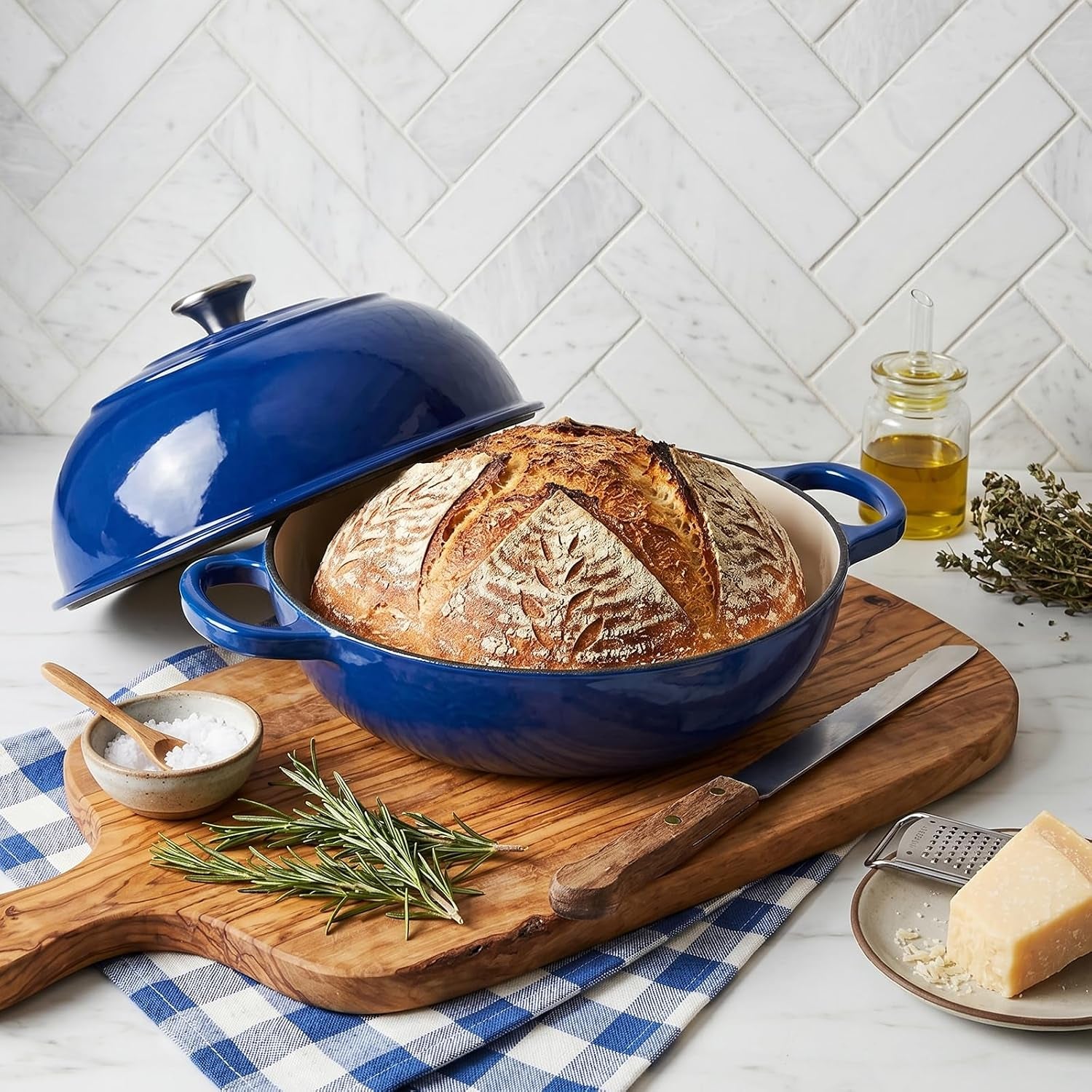 dutch-oven-for-bread-baking-bread-oven-enameled-cast-iron-dutch-oven-bread-pot-with-dome-lid-oven-safe-up-to-500-f-6-quart-blue