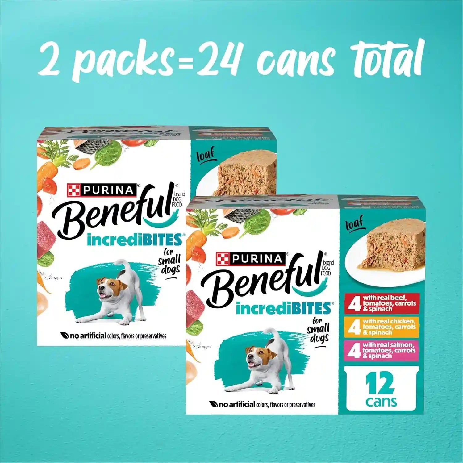 purina-beneful-small-breed-wet-dog-food-variety-pack-incredibites-loaf-chicken-beef-and-salmon-flavors-2-packs-of-12-3-oz-cans