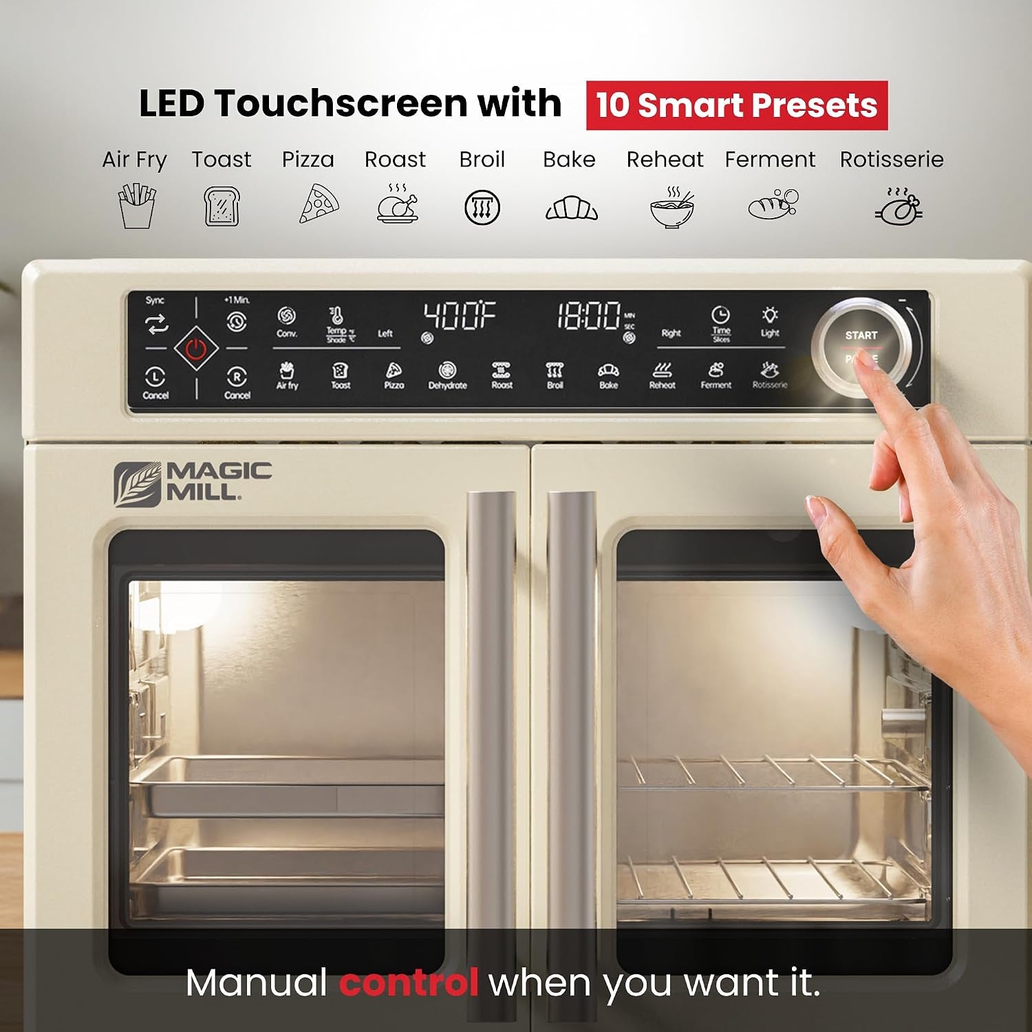 ultra-premium-dual-zone-stainless-steel-air-fryer-toaster-oven-combo-extra-large-32qt-french-door-convection-oven-with-next-gen-patent-technology-13-accessories-rotisserie-sync-finish