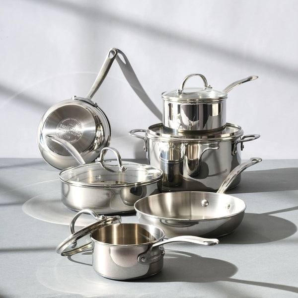 Millennium Stainless Steel Pots and Pans with Lids, Induction Ready, Compatible with All Cooktops, Metal Utensil Safe, 10 Piece Cookware Set, Dishwasher Safe - Stainless Steel7