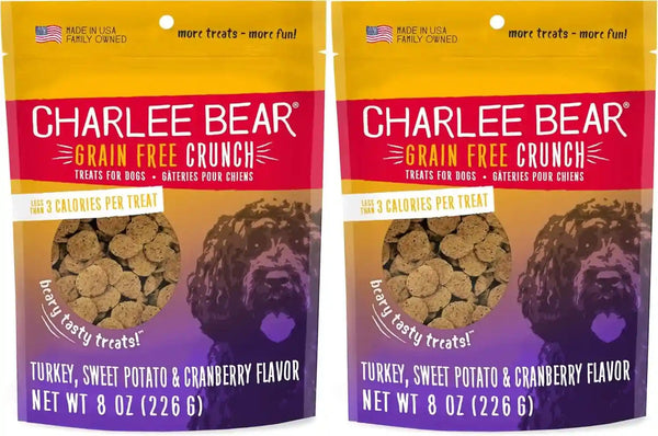 Charlee Bear Crunch Grain Free Dog Treats, Bacon and Blueberry, 8 Ounce Resealable Bag, Low Calorie Training Treats for Dogs, Limited Ingredient, Healthy, Crunchy Dog Snacks, Made in USA11