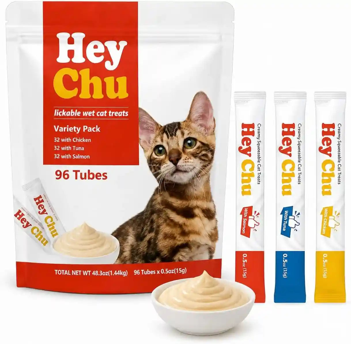 lickable-cat-treats-grain-free-wet-topper-96-tube-variety-pack-tuna-salmon-and-chicken-puree-for-kittens-senior-and-picky-cats-squeezable-creamy-churu-style-tube-snack-high-moisture