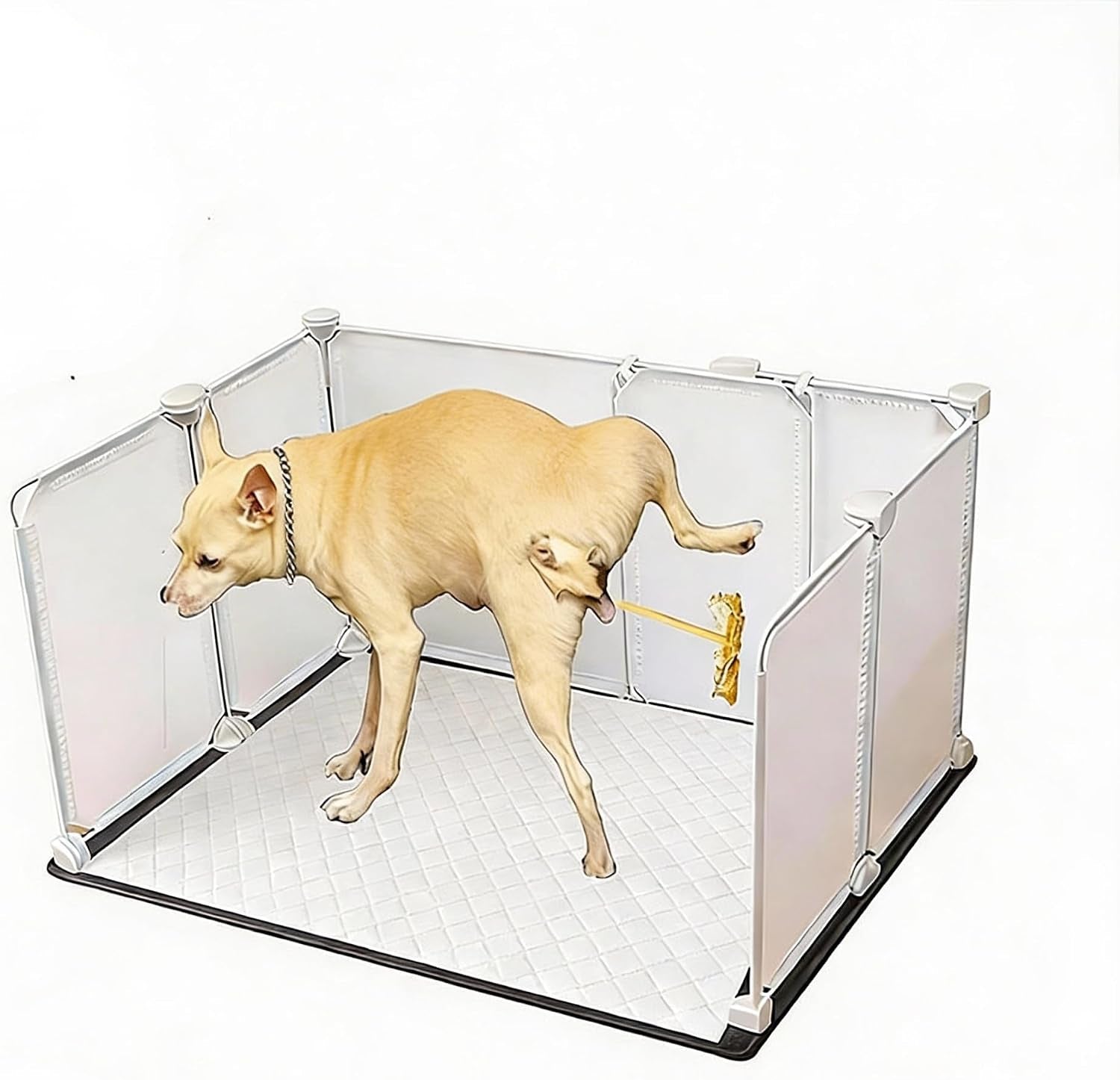 litter-box-splash-guard-litter-box-pee-shields-for-dogs-easy-to-clean-indoor-dog-fence-with-puppy-pee-pad-holder-tray-fits-suitable-for-small-and-young-dogs-small