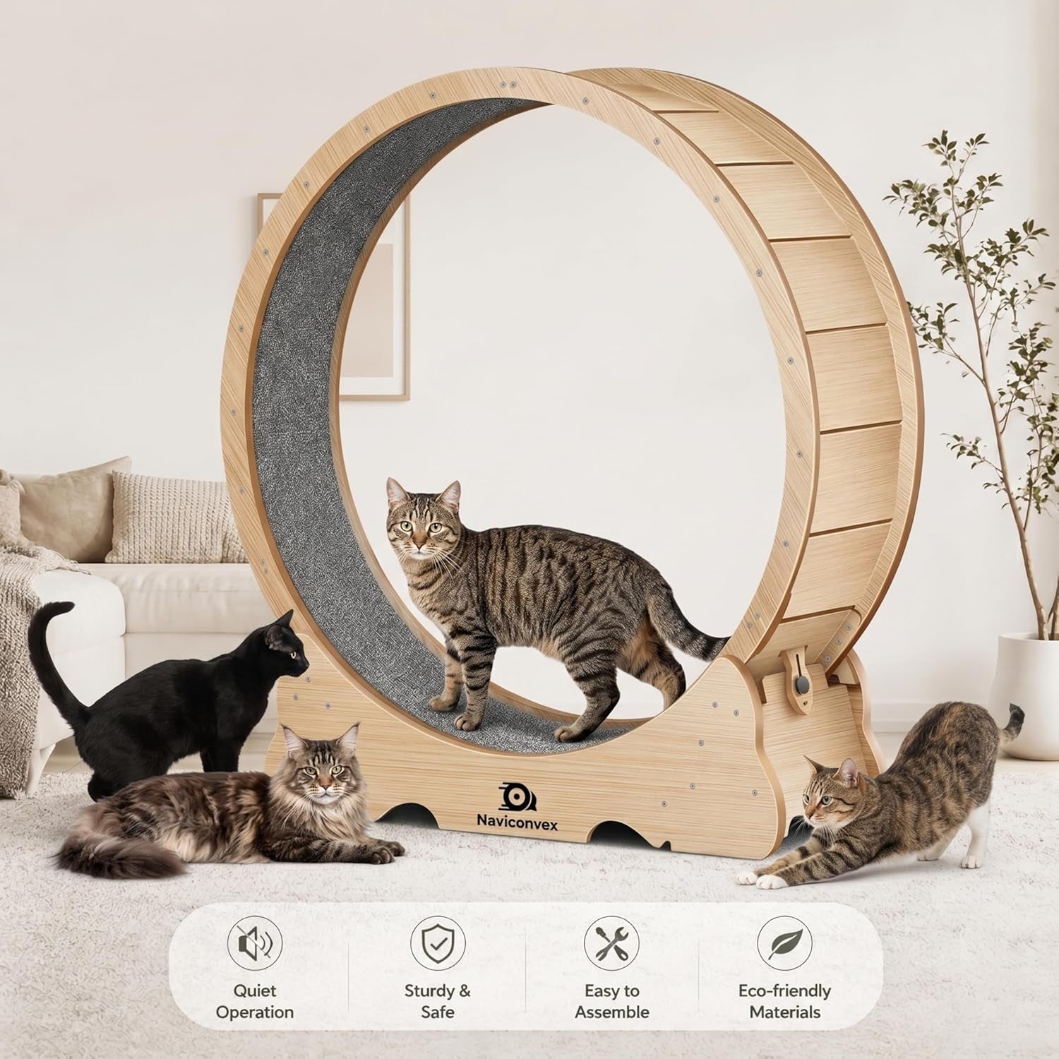cat-wheel-46-xl-large-exercise-running-wheels-with-detachable-carpet-for-indoor-cats
