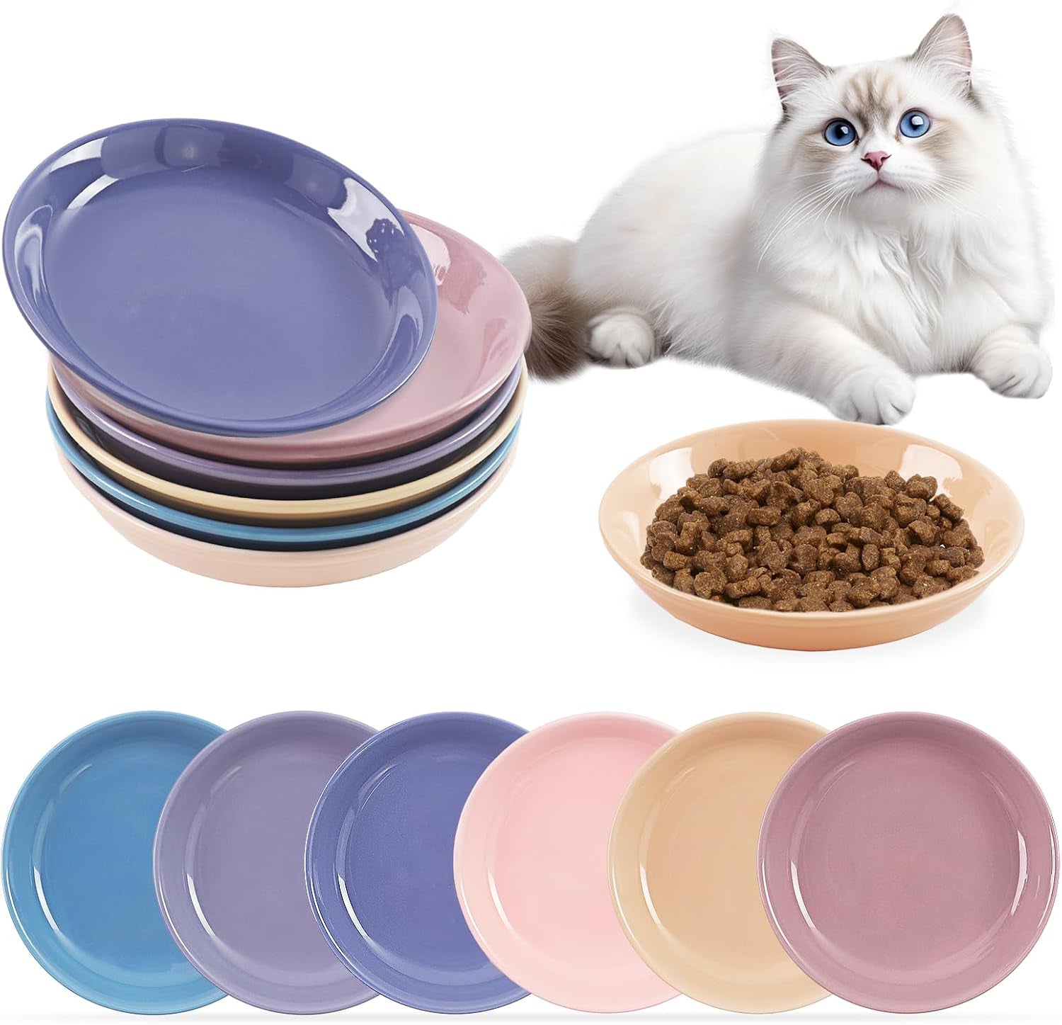 6-pack-cat-food-bowl-ceramic-cat-bowls-anti-whisker-fatigue-cats-bowl-set-5-5-inches-shallow-wide-kitten-plates-for-food-and-water-white-a