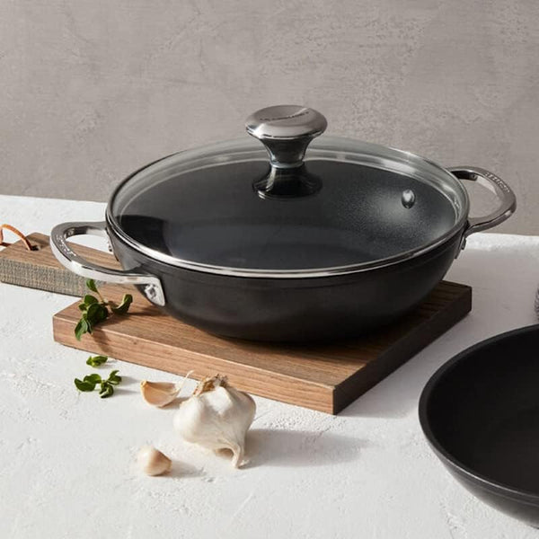 Le Creuset Toughened Non-Stick PRO Cookware Set, 3Pc. | 9.5” Fry Pan and 2.5 Qt. Braiser with Glass Lid4