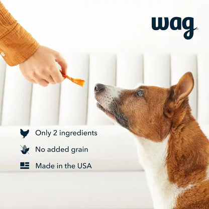Amazon Brand – Wag Whole Muscle Chicken Jerky Dog Treats, 1 Lb, Made in USA2