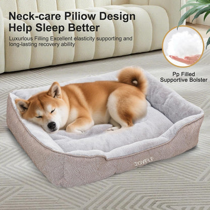JOYELF Rectangle Dog Bed Calming Pet Bed, anti Anxiety Cat Bed & Sofa, Cute Plush Pet Bed for Small Dog and Cat- Small(Upgraded Version)6