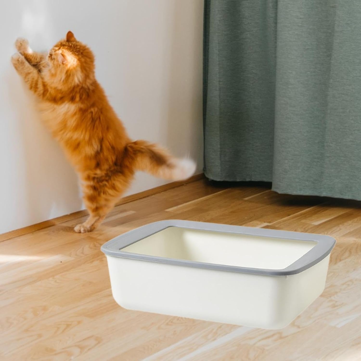 open-top-pet-litter-tray-easy-clean-cat-litter-box-with-splash-guard-16-14x12-20x4-92-inch-indoor-cat-sand-box-toilet-basin-white