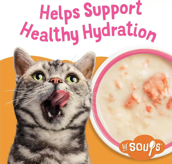Purina Friskies Grain Free Lickable Cat Food Toppers Lil’ Soups with Sockeye Salmon in Chicken Broth - (Pack of 8) 1.2 Oz. Cups4
