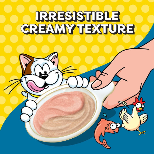 Temptations Lickable Spoons Wet Cat Treats, Variety Pack, 24 Count | Two Irresistible Flavors per Spoon, Mess-Free Creamy Puree, Hand-Feed for Bonding, Use as Treat or Food Topper, Adult Cats3
