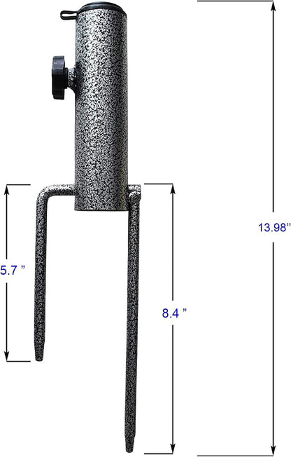 Adjustable Portable Umbrella Base, Upgraded Heavy Duty Metal Holder-Stand-Sand Grass Auger,For Flag, Umbrella, Fishing Rod, Outdoor Park Patio Beach Ground Ideal for Use in Soil, Grass2