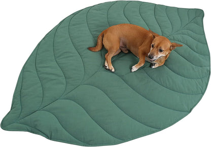 56X42 Inch Leaf Shaped Cotton Dog Blanket, Extra Large Pet Blanket for Small Medium Large Dogs, Machine Washable Puppy Mat for Couch Protection, Soft Plush Dog Bed for Furniture, Sofa, Floor1