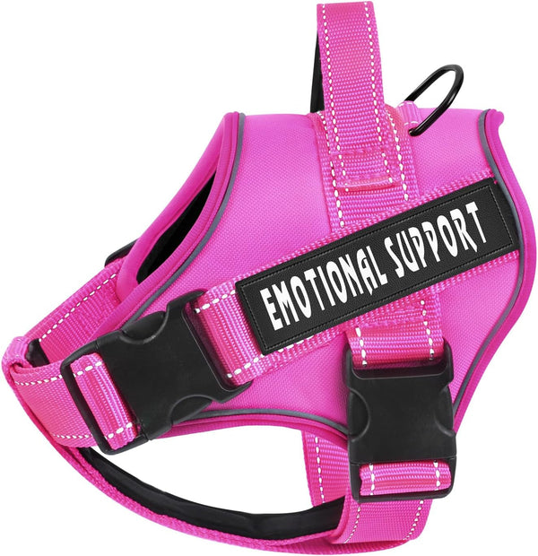 Voopet Service Dog Harness, Emotional Support Pet Vest Harness, Reflective Breathable & Adjustable No Pull ESA Harness for Small Medium Large Dogs (With 4 PCS Removeable Tags),Xx Small (Pack of 1)7