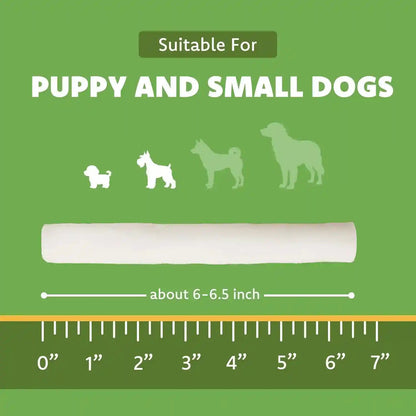 MON2SUN Dog Rawhide Rolls Twist Sticks Chew Treats Natural Flavor 6.5 Inch 40 Count for Puppy and Small Dogs2