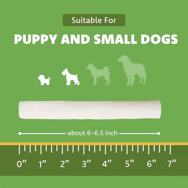 MON2SUN Dog Rawhide Rolls Twist Sticks Chew Treats Natural Flavor 6.5 Inch 40 Count for Puppy and Small Dogs2
