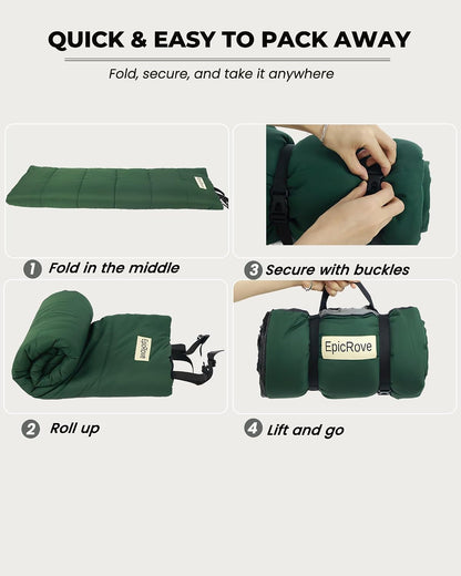 Rovepad Trail Dog Bed Mat 43"X27" – Waterproof Non Slip Outdoor Travel Mat for Camping & Car – Silent Peachskin Roll-Up Pad for Medium & Large Dogs, Machine Washable5