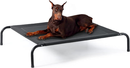 Bedsure Outdoor Elevated Cooling Dog Bed Large Sized Dog, 49In Grey | Portable Raised Camping Pet Cot Hammock,Breathable Teslin Mesh,Weather Resistant,For Large Pets up to 85 Lbs,Easy to Assemble11