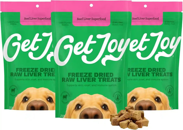 Get Joy Freeze Dried 100% Beef Liver Dog Treats, 4Oz | Single Ingredient Organ Meat, High Protein Raw Dog Food Topper, Snack & Training Rewards | Grain Free, Gluten Free, Filler Free14