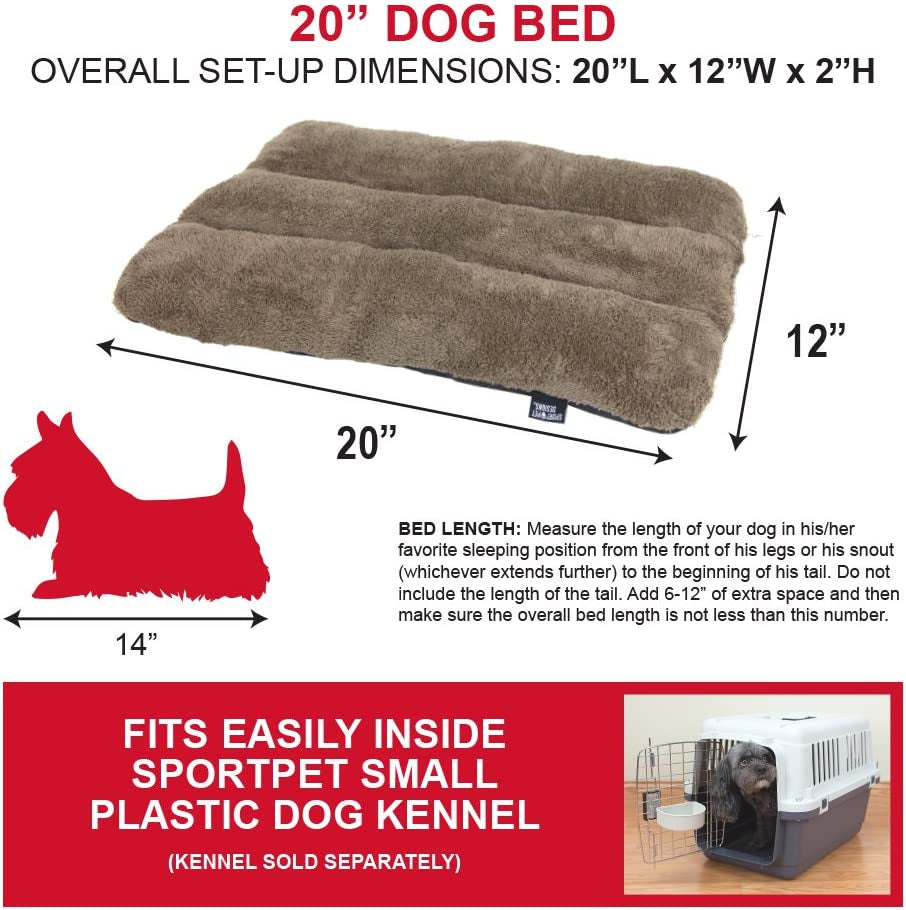 sportpet-designs-waterproof-pet-bed-fits-sportpet-plastic-dog-kennel-20-inches-brown