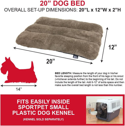 Sportpet Designs Waterproof Pet Bed - Fits Sportpet Plastic Dog Kennel, 20 Inches,Brown7