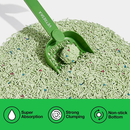 VETRESKA Tofu Cat Litter, Odor Control, Greentea 5.5Lb×2Bags | Natural Kitty Litter Strong Clumping Flushable Cat Litter Pellet Ultra Absorbent,Dust-Free,Low Tracking Deodorant Tofu Litter3