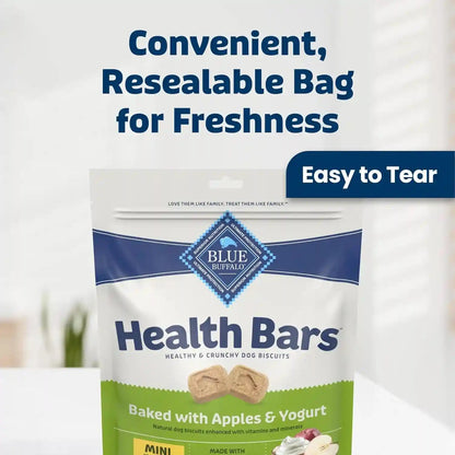 Blue Buffalo Mini Health Bars Apples & Yogurt Crunchy Dog Biscuits, Bite-Sized for Training, Oven-Baked with Real Apples & Natural Ingredients, Healthy Dog Treats, 16 Oz.4