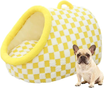 Warm Nest Dog Bed, Soft Cozy Pet Cave with Removable Cushion, Non-Slip Washable Soft Slipper Cave for Small and Medium Pets (Blue, Large)13