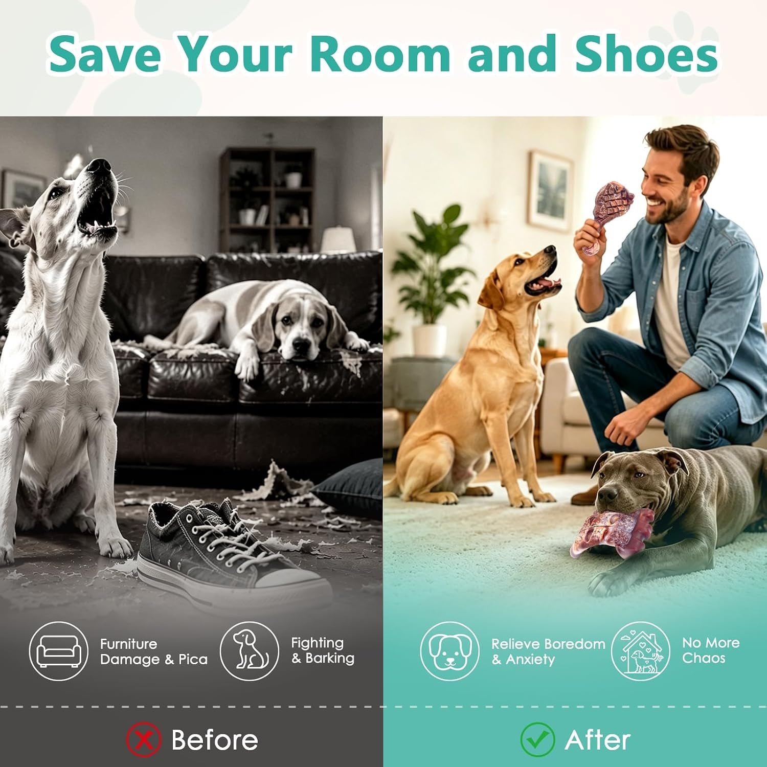 fuufome-dog-chew-toys-for-aggressive-chewers-large-dogs-tough-nylon-bone-indestructible-hard-power-chewing-teeth-cleaning-textures-to-keep-them-busy-2-pack-steak-ribs-toy-for-20-100-lbs-dogs
