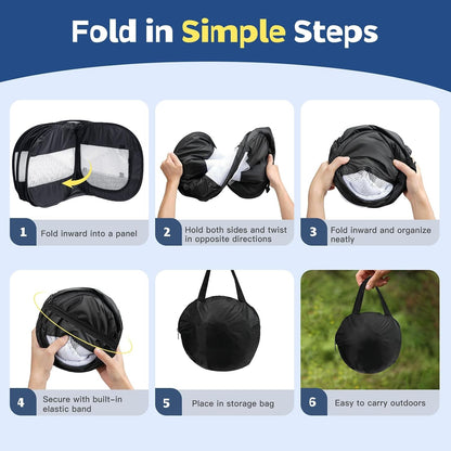 Small Animal Playpen, Chicken Brooder Box with Cover Top, Black | Portable Outdoor Exercise Pet Cage Tent, Waterproof Breathable Pet Playpen Indoor for Chick Ktiien Bunny Hamster Guinea Pig6